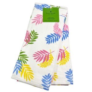 NEW Kate Spade COLORFUL LEAF PRINT Kitchen Towel Set/2